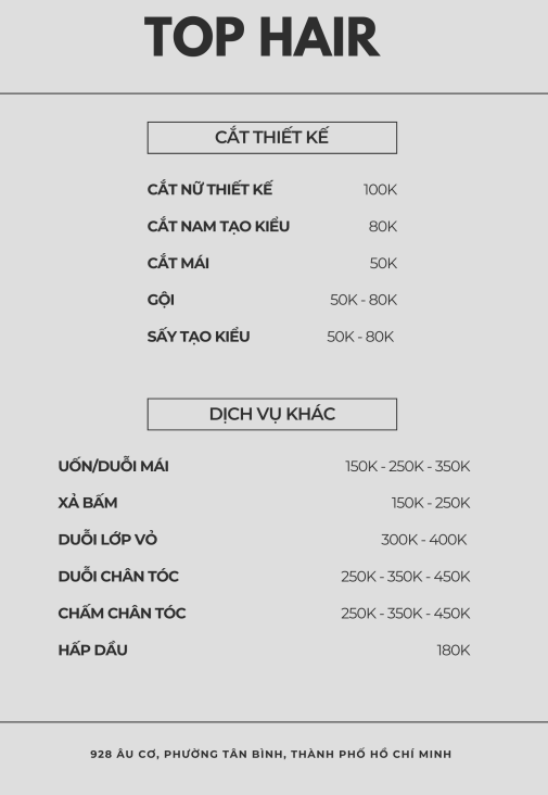 bảng giá 1